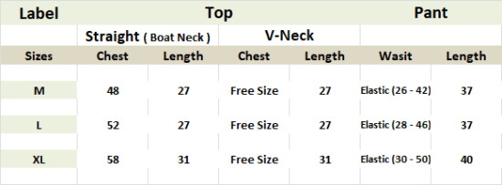 Size Chart – J5642